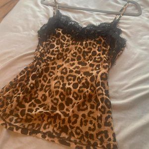 ZARA Leopard print lace top